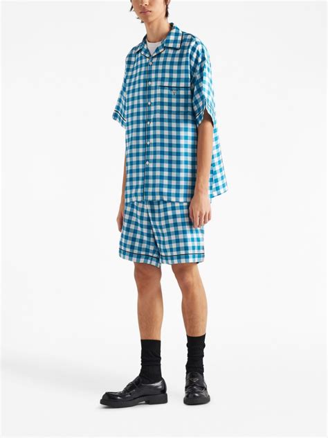 prada wool shirt|Prada Checked Wool Shirt .